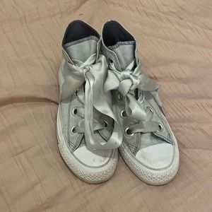 Silk-Shoelace Tie Converse Light Bluish-Gray